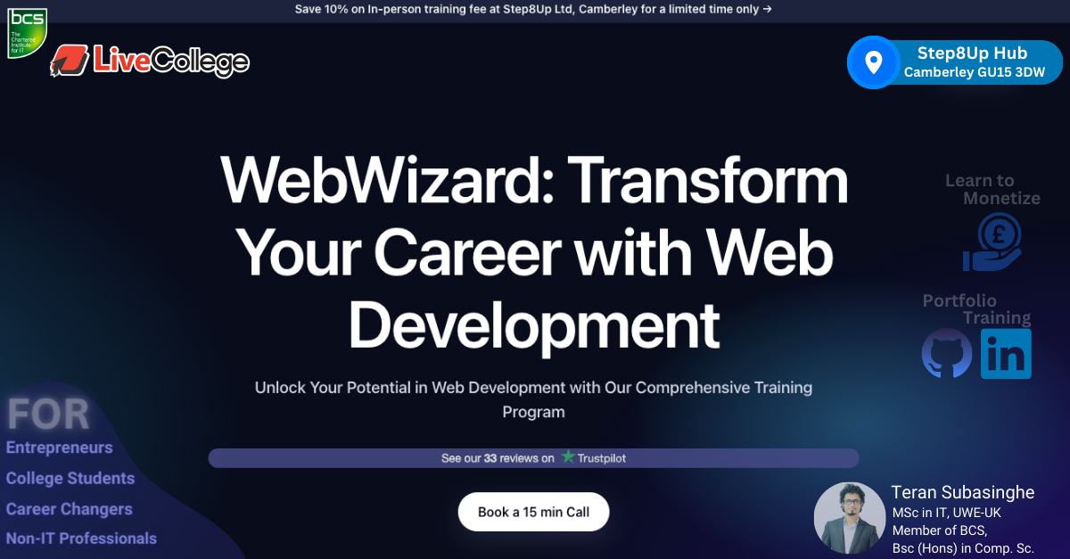 LiveCollege blog Image WebWizard Programme: Transforming Careers Through Innovative IT Training in the UK